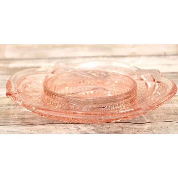 Vintage EAPG Massachusetts Pattern, Pink Depression Glass, Butter Dish - Picture 6 of 7